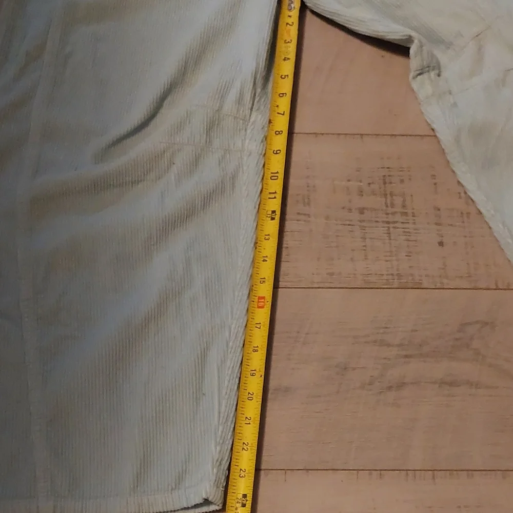 We The Free Good Luck Midrise Barrel Baby Blue Corduroy Pants Size 28 - Picture 7 of 8